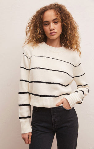 Z Supply Milan Striped Sweater - Natural