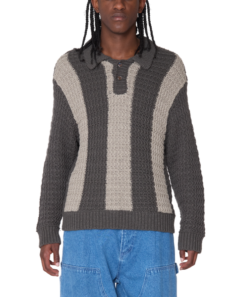 Obey Textured Rugby Polo Sweater