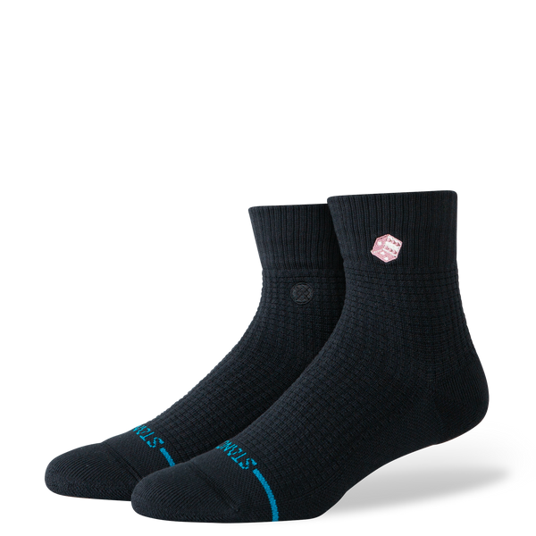 Dicey Waffle Quarter Socks