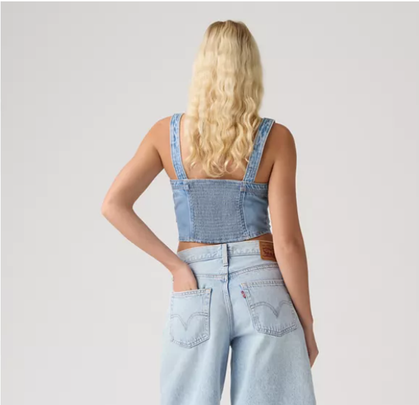 Audra Seamed Denim Tank Top