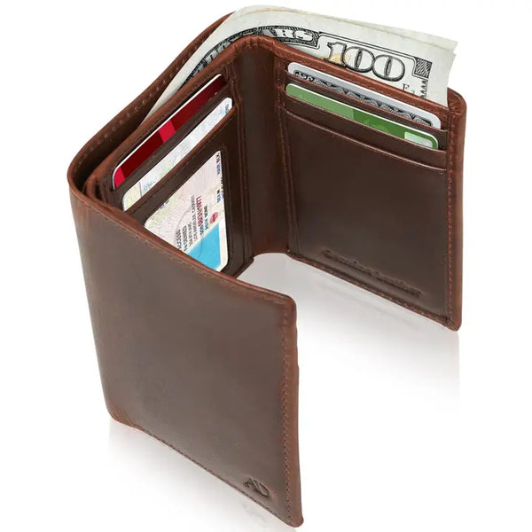 Leather Slim Trifold Wallet