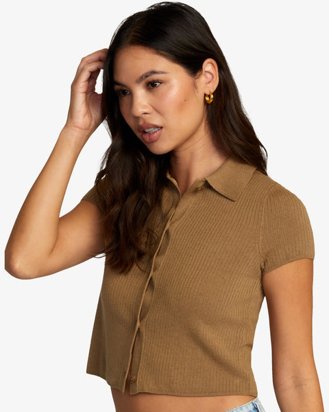 Past Due Sweater Top - Ermine