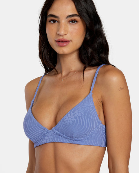 RVCA Dazed Shimmer Triangle Bikini Top