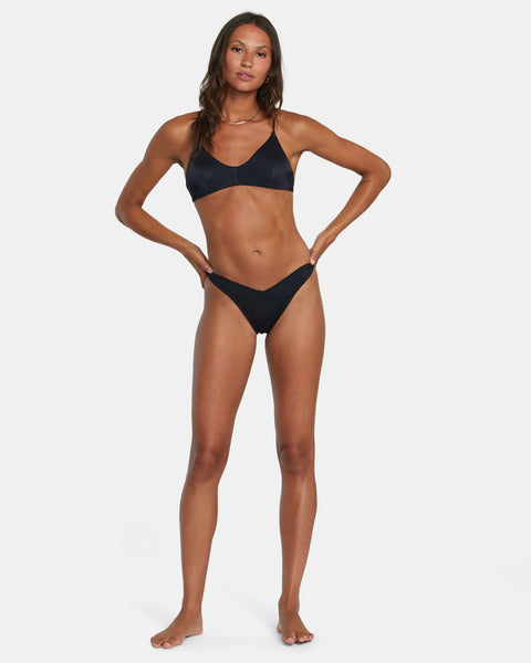 RVCA Solid Medium Bikini Bottom - Black