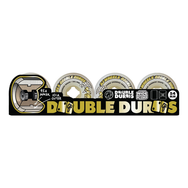 Double Duro White Chubbies Skateboard Wheels