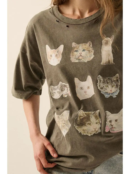 Cat Photos Oversized Tee