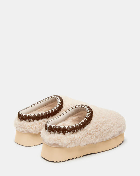 Selena Faux Shearling Slipper - Natural