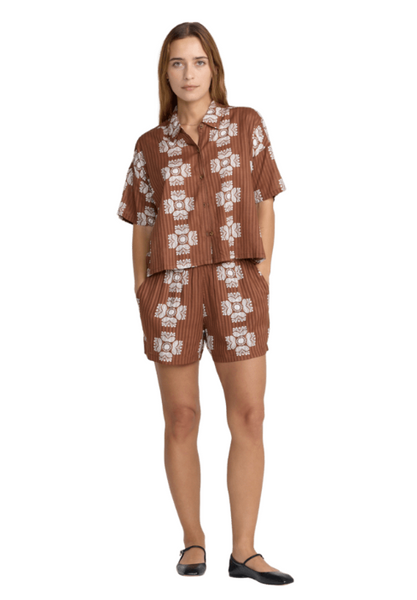Bandana Floral Short Sleeve Shirt