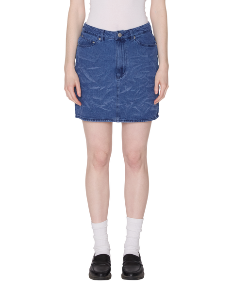 Trinity Wrinkle Denim Skirt