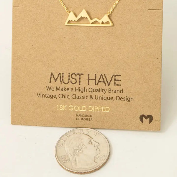 Mountain Cutout Pendant Necklace