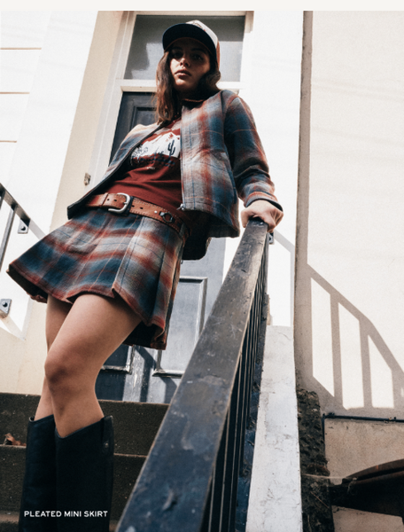 Pleated Mini Skirt