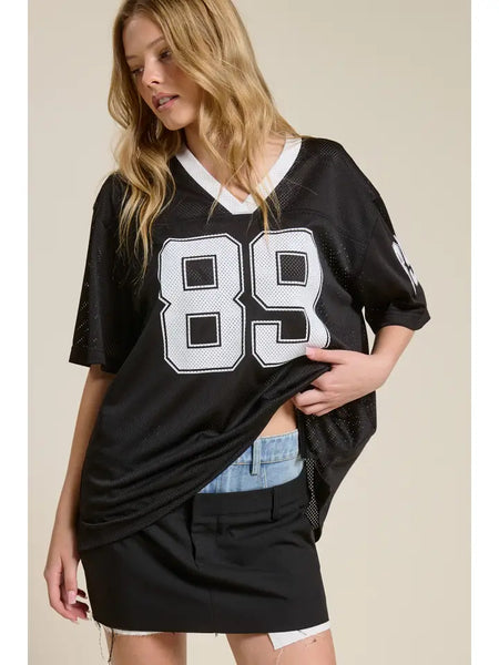 Jersey Mesh V-Neck T-Shirt