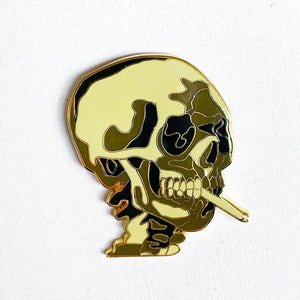 Smoking Skull Pin - After Van Gogh