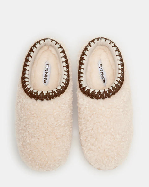 Selena Faux Shearling Slipper - Natural