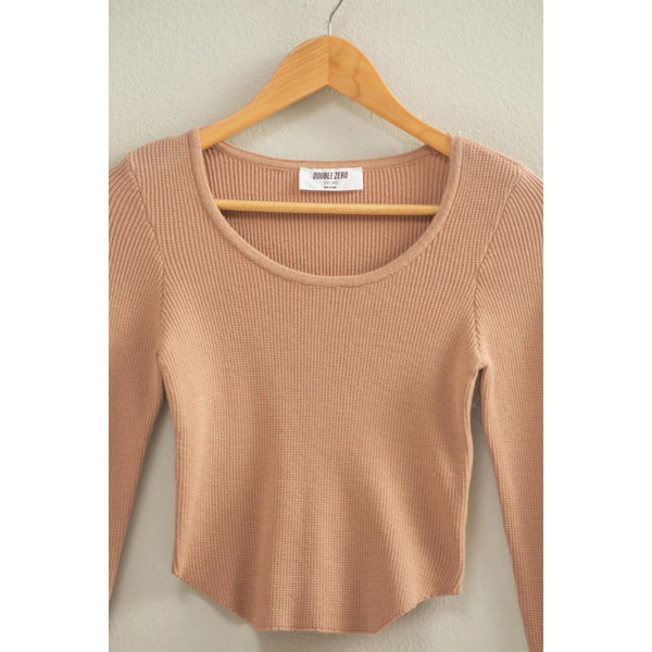 Scoop Neck Long Sleeve Top