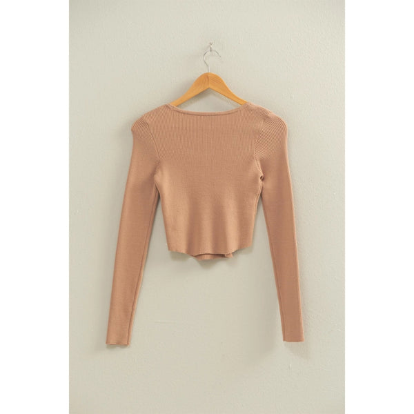 Scoop Neck Long Sleeve Top