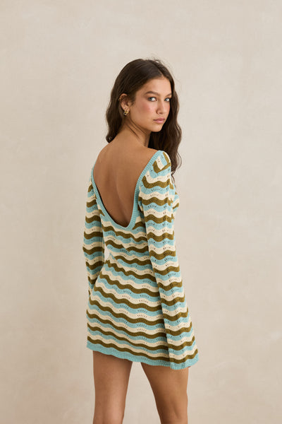 Whispering Tides Mini Dress