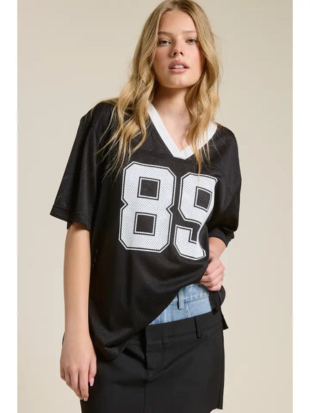 Jersey Mesh V-Neck T-Shirt