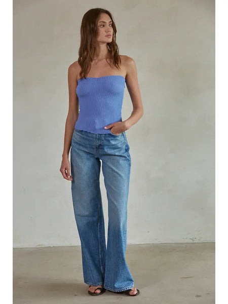 Sweetheart Seamless Ribbed Tube Top