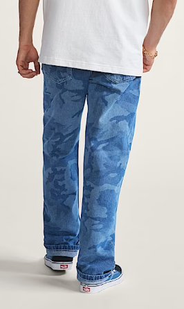 Check-5 Loose Camo Denim