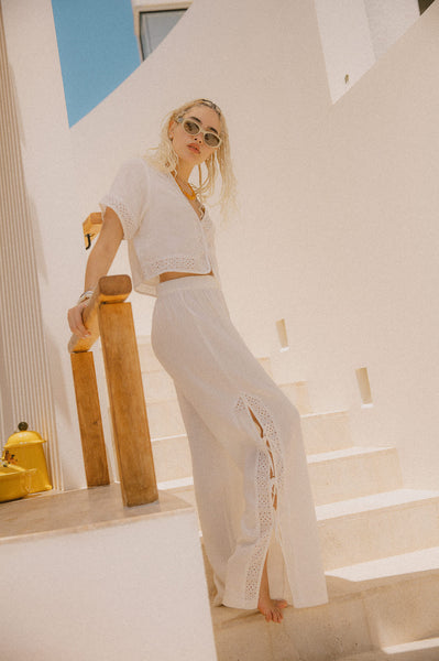 Seaside Eyelet Top