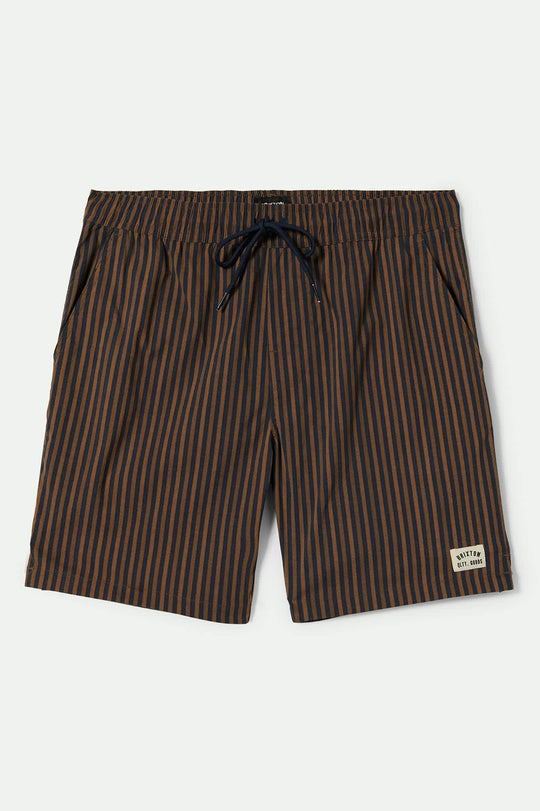 Everyday Hybrid Short 5.5" - Washed Navy/Sunbaked Herringbone