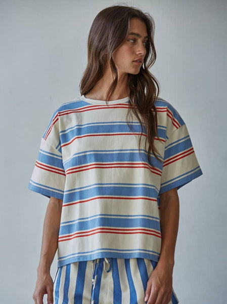 Knit Cotton Multi Striped Shirt