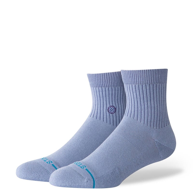 Icon Pop Quarter Socks - Stone Blue