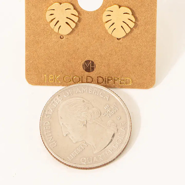 Monstera Leaf Earrings