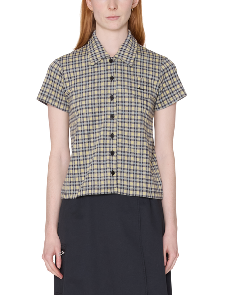 Lila Micro Check Polo Shirt