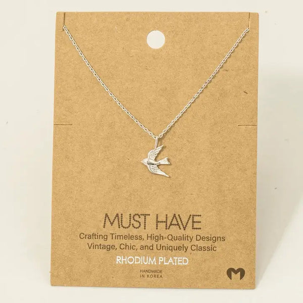 Flying Bird Pendant Necklace
