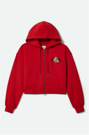 Trophy Horse Crop Zip Hoodie