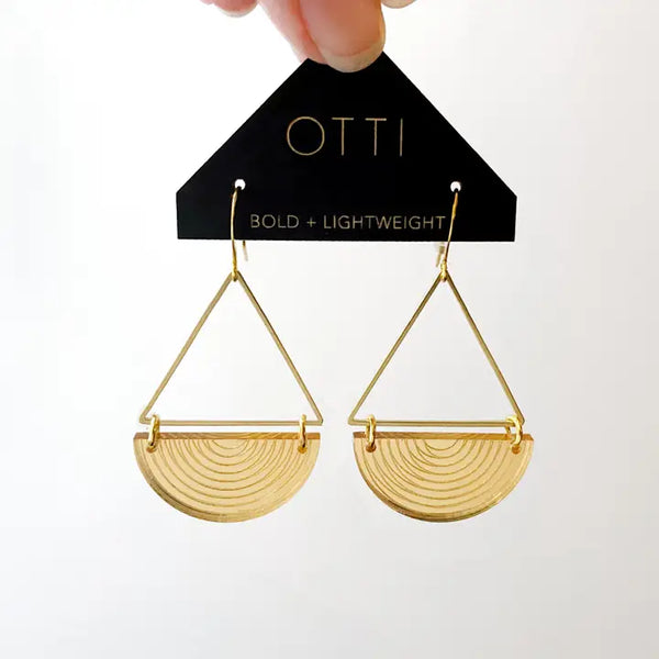 OTTI Architectural Half Moon Earrings
