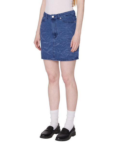 Trinity Wrinkle Denim Skirt