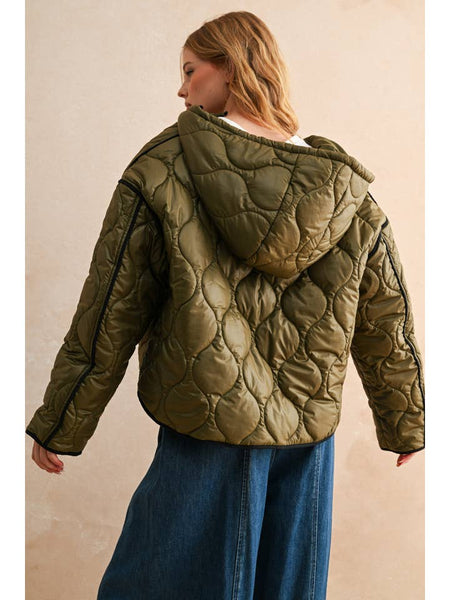 Quilted Jacket With Hood