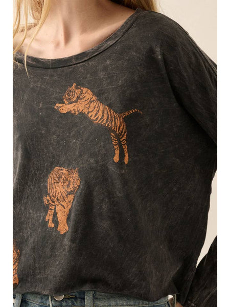 Trio Tigers Cropped Tee