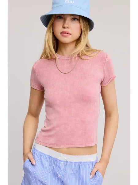 Garment Dye Rib Tee