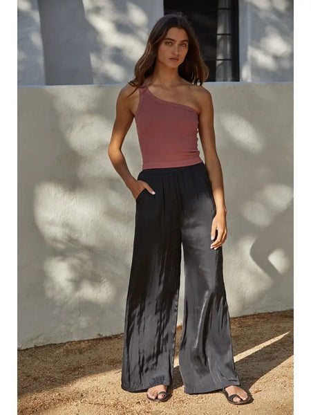 Seamless One Shoulder Ribbed Top