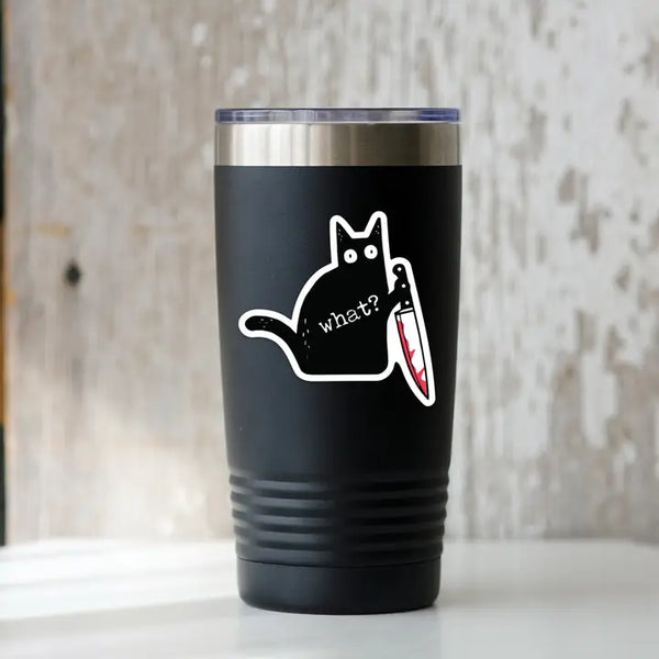 Murder Cat Sticker - What?