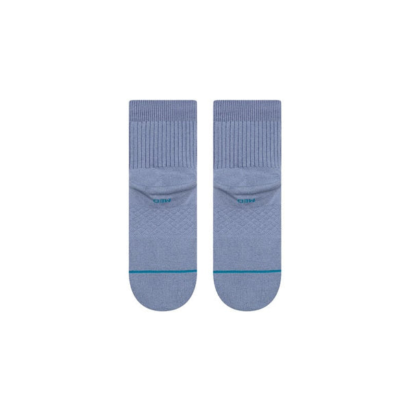 Icon Pop Quarter Socks - Stone Blue