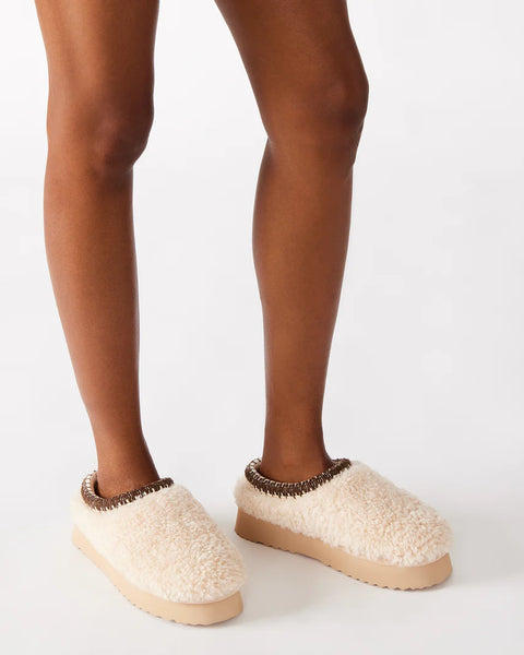 Selena Faux Shearling Slipper - Natural