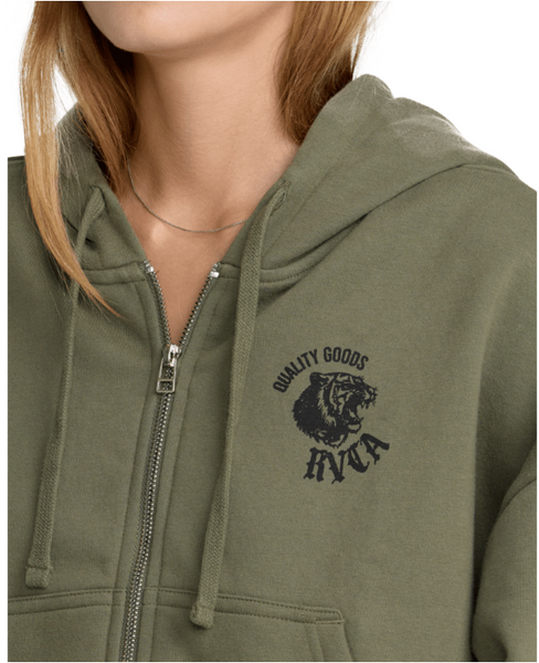 Big Cat Crop Zip Hoodie