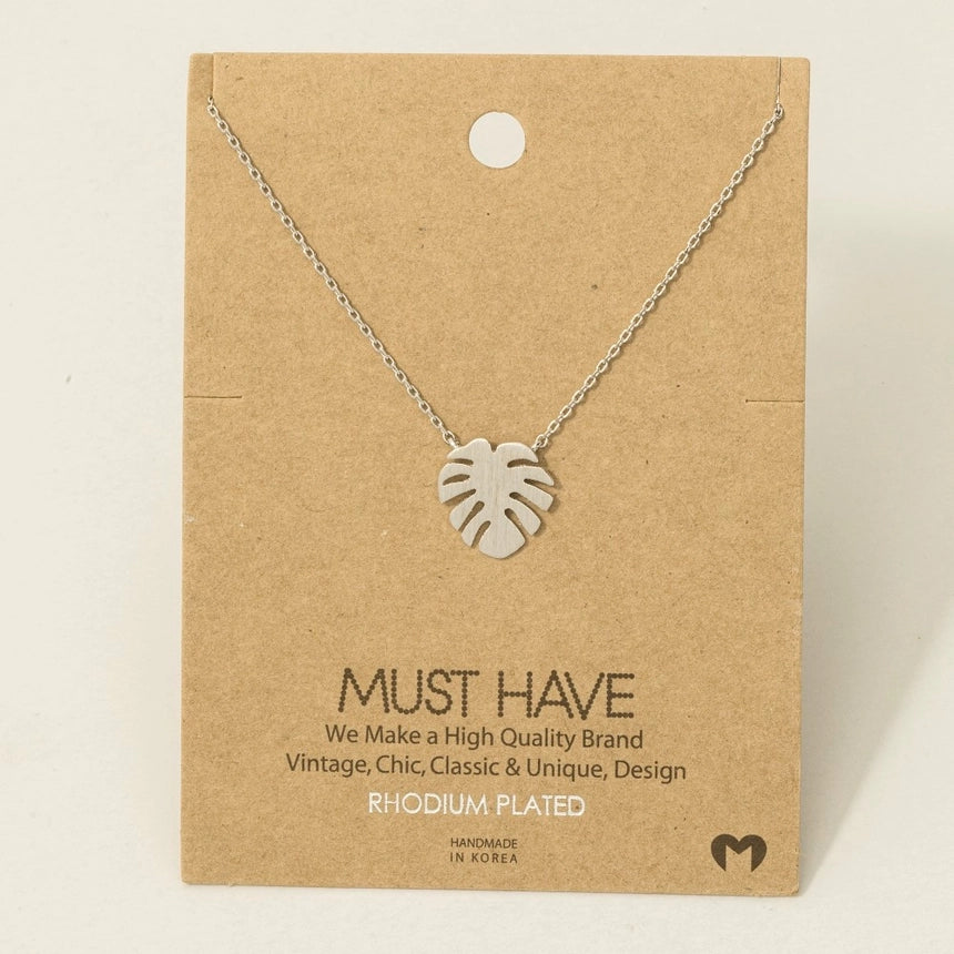 Monstera Necklace