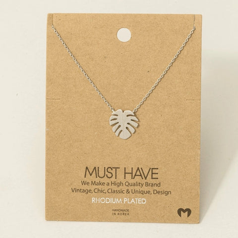 Monstera Necklace