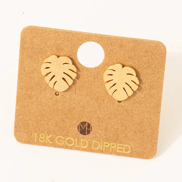 Monstera Leaf Earrings