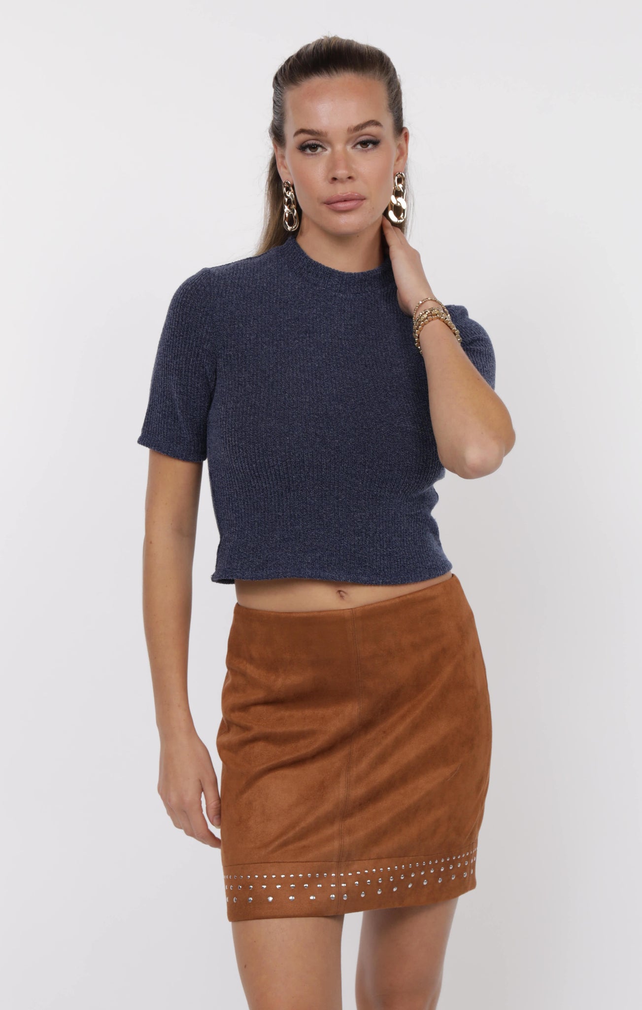 Mellow Mock Neck Sweater Top