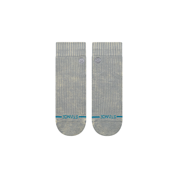 Solid Waffle Quarter Socks