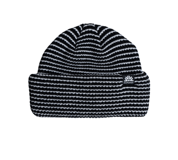 Stripe Double Roll Beanie