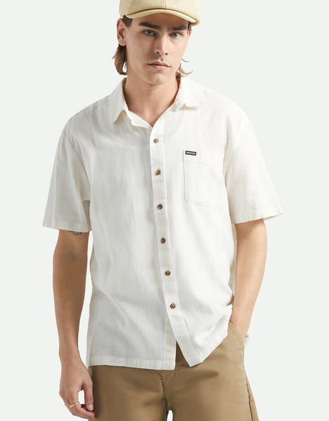 Cru Striped Dobby Short Sleeve Woven
