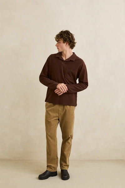 Vintage Terry Long Sleeve Polo